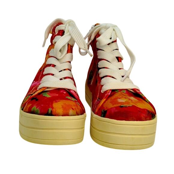 Rocket Dog Jazzin Womens Pink/Red Platform High Top Zippered Sneakers- Size 10M - Picture 3 of 7